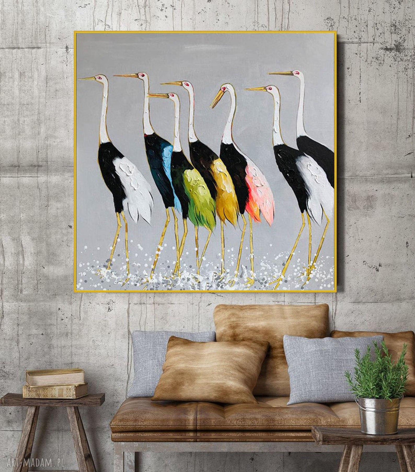 Seven Cranes Painting