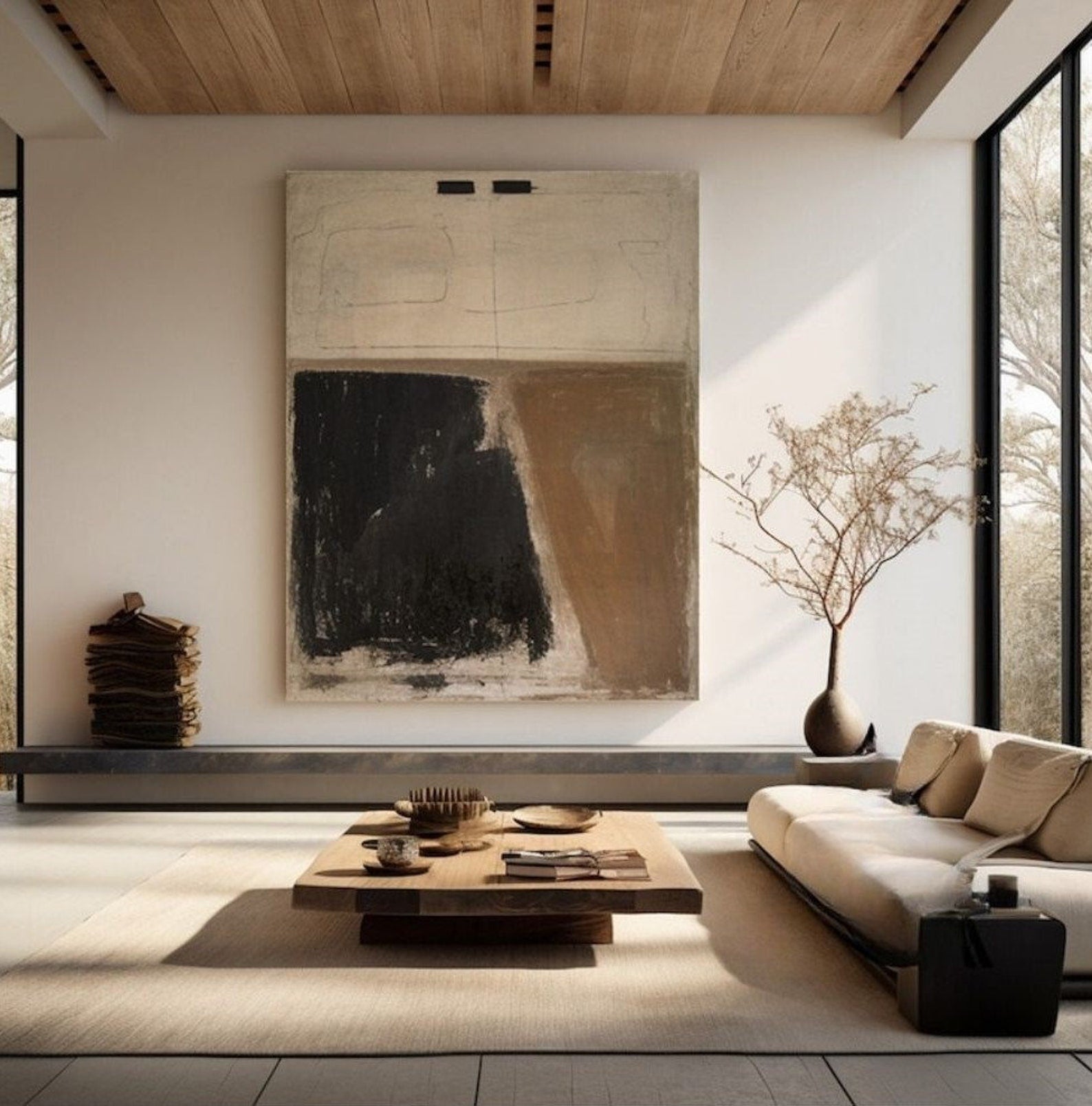 Brown Abstract Painting