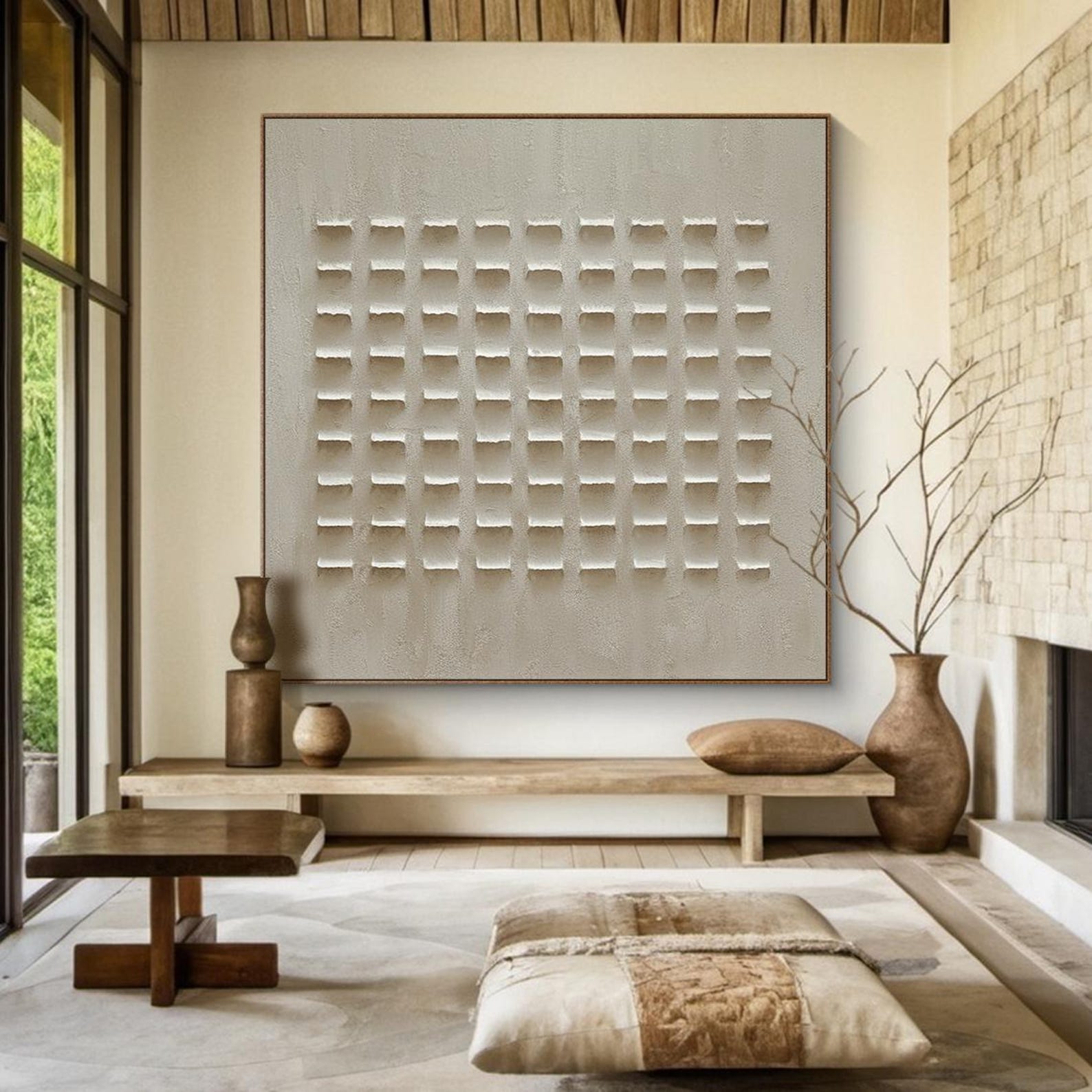 Beige Craft Painting