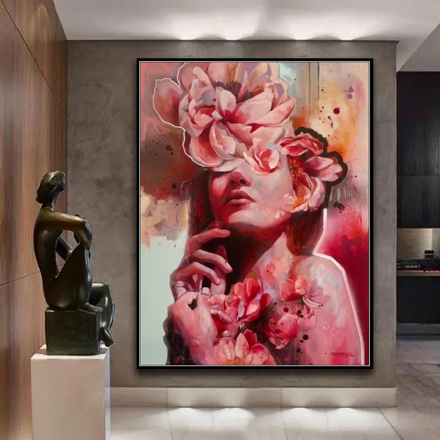 Abstract Portrait Art Canvas , Luxury Wall Decor
