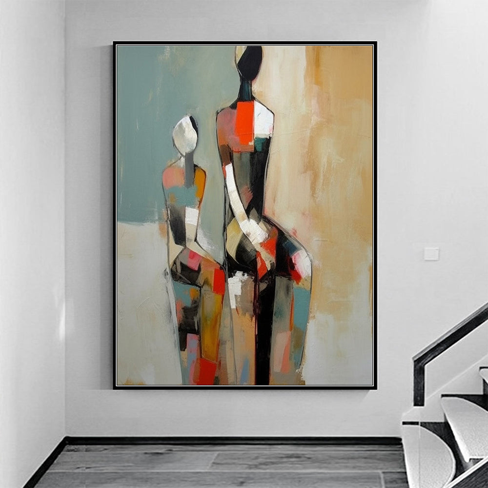 Abstract Figure Wall Art, Modern Contemporary Minimalist Abstract Art AFP244030