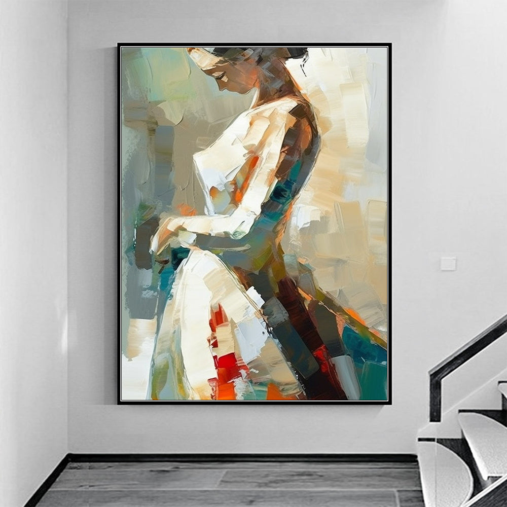 Figures Abstract Oil Painting Refreshing Modern Art for Home Decor 61