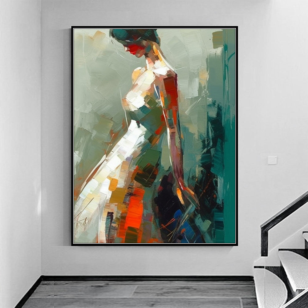 Figures Abstract Oil Painting Refreshing Modern Art for Home Decor 50