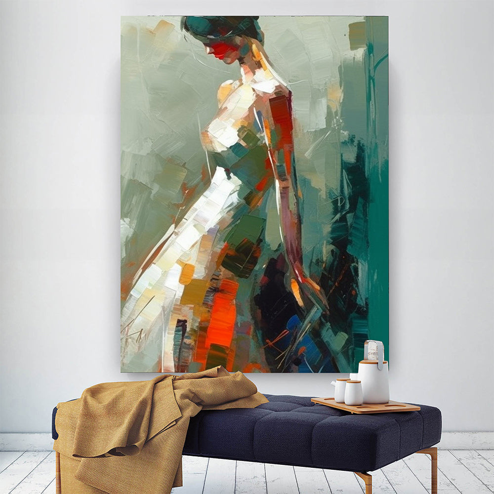 Figures Abstract Oil Painting Refreshing Modern Art for Home Decor 50