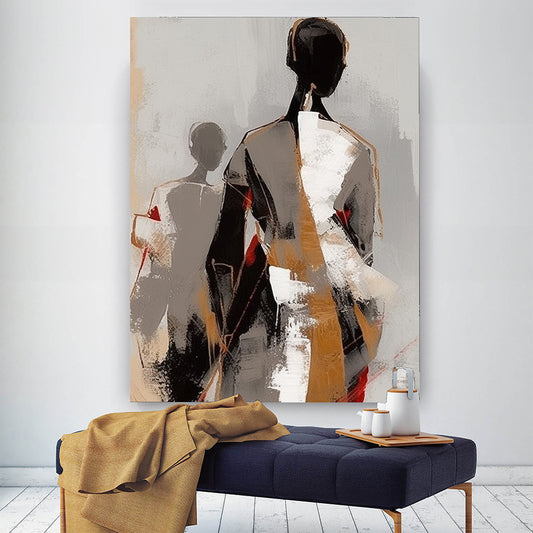 Wall Art Canvas Woman Painting Acrylic Wall Art Painting Abstract Women Canvas Paintings Original Living Room Wall Art Framed