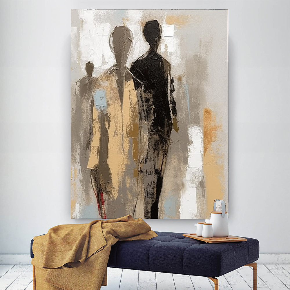 Abstract Colored Figures Oil Painting on Canvas, Large Wall Art Original Famous Painting Modern Wall Art Living Room Home Decor -26