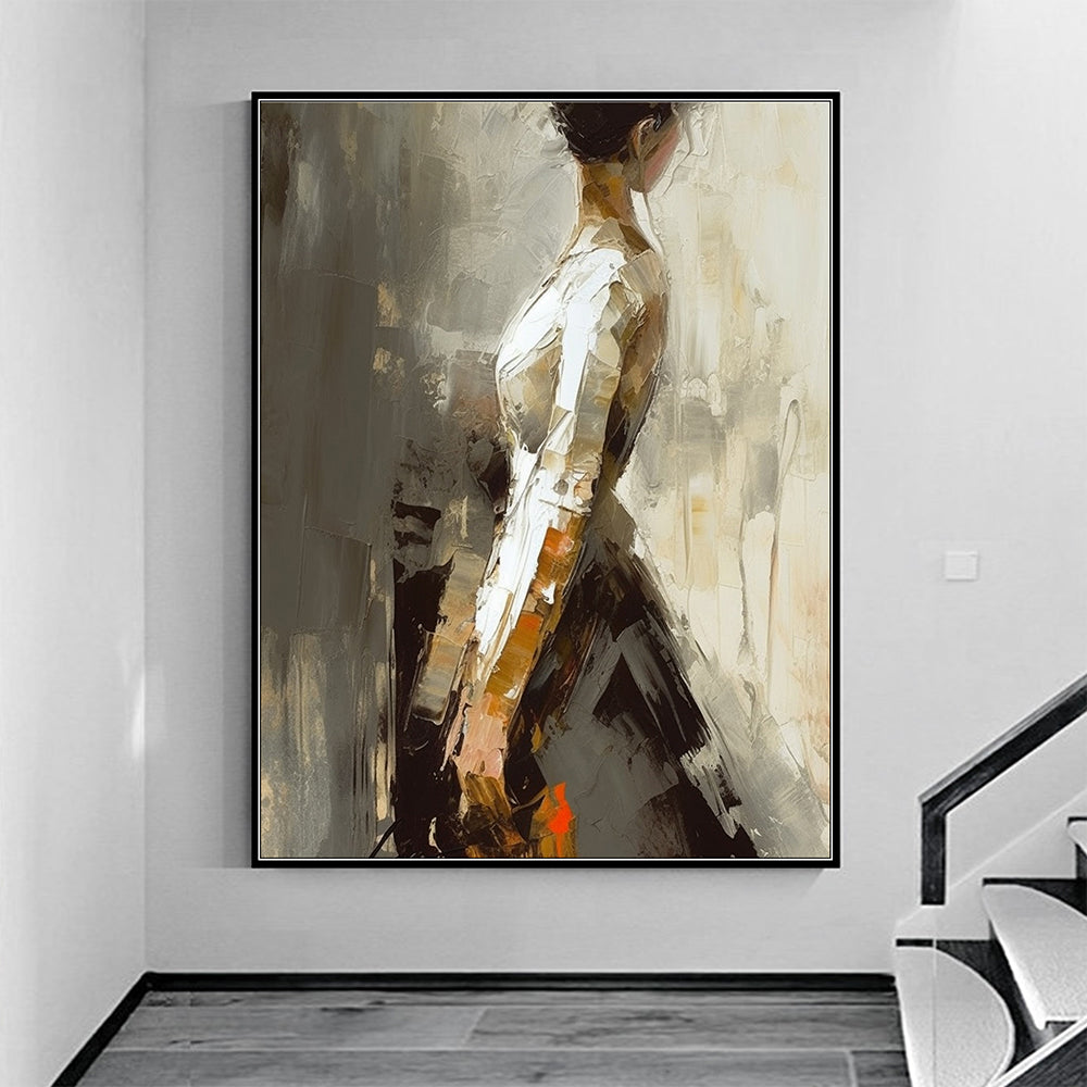 Original Oil Painting Abstract Figures On Canvas -AFP022