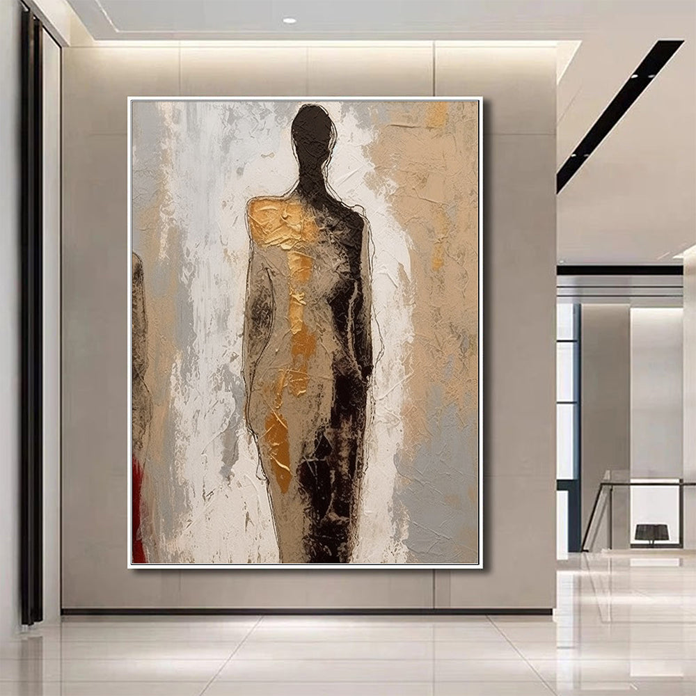 Original Oil Painting Abstract Figures On Canvas -AFP015