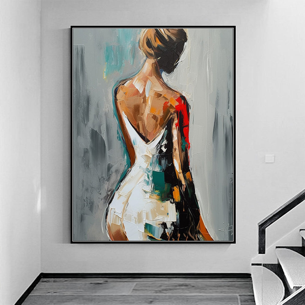 Original Oil Painting Abstract Figures On Canvas -AFP002