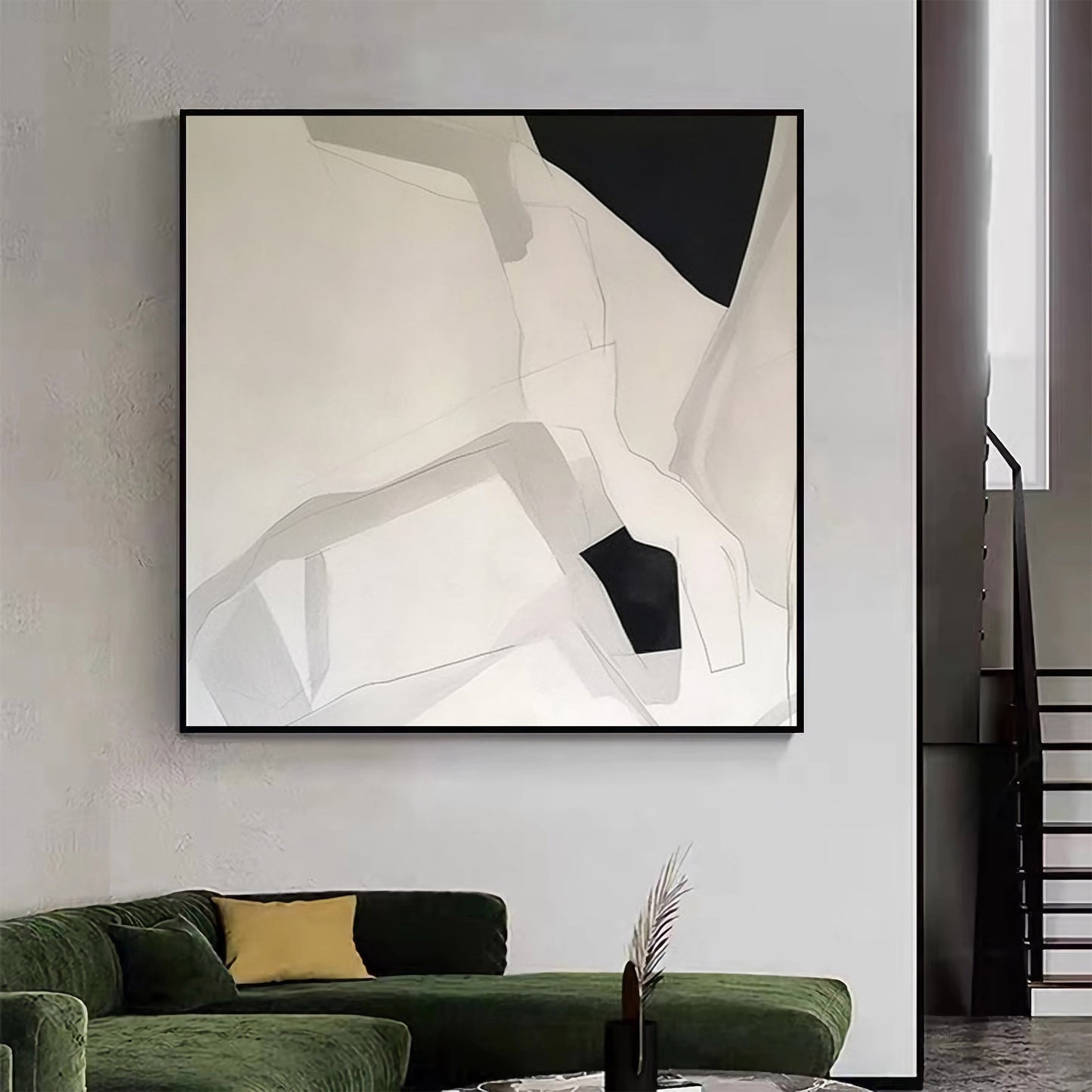 Original Abstract Art Acrylic Paintings Abstract Wall Art Canvas Wall Art For Living room Black and White SKU-BW23-41