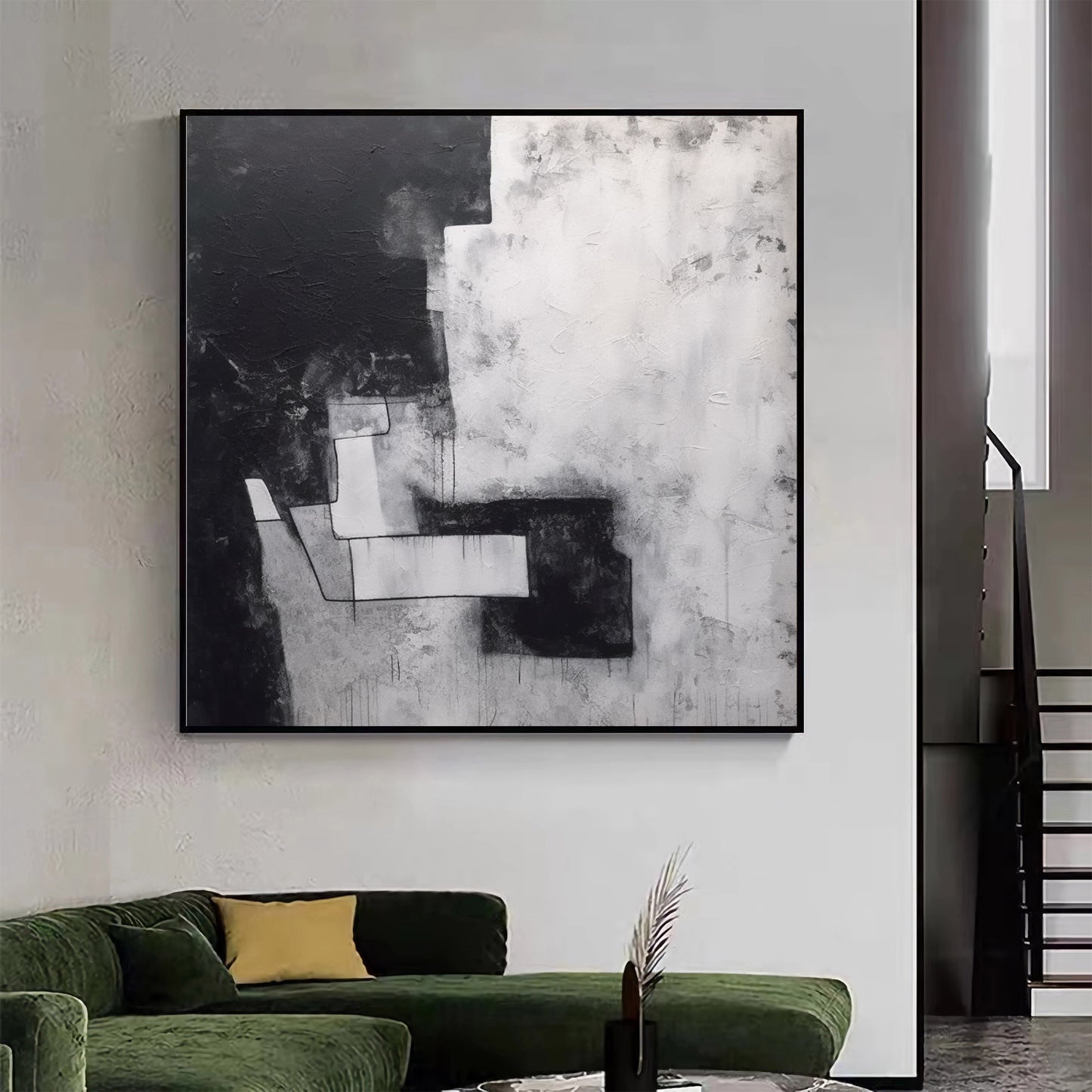 Modern Simple Canvas Wall Art For Living room Black and White #Kb232AC40