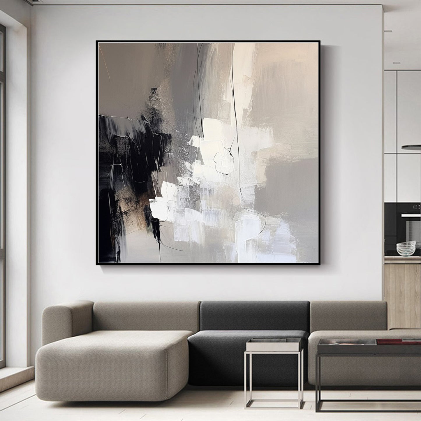 2024 New Black And White Paintings Dining Room Art