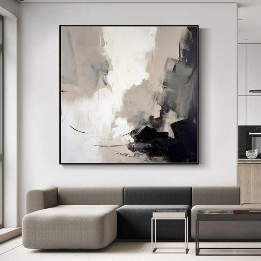 2024 New Black and white Minimalist Painting Textured Wall Art