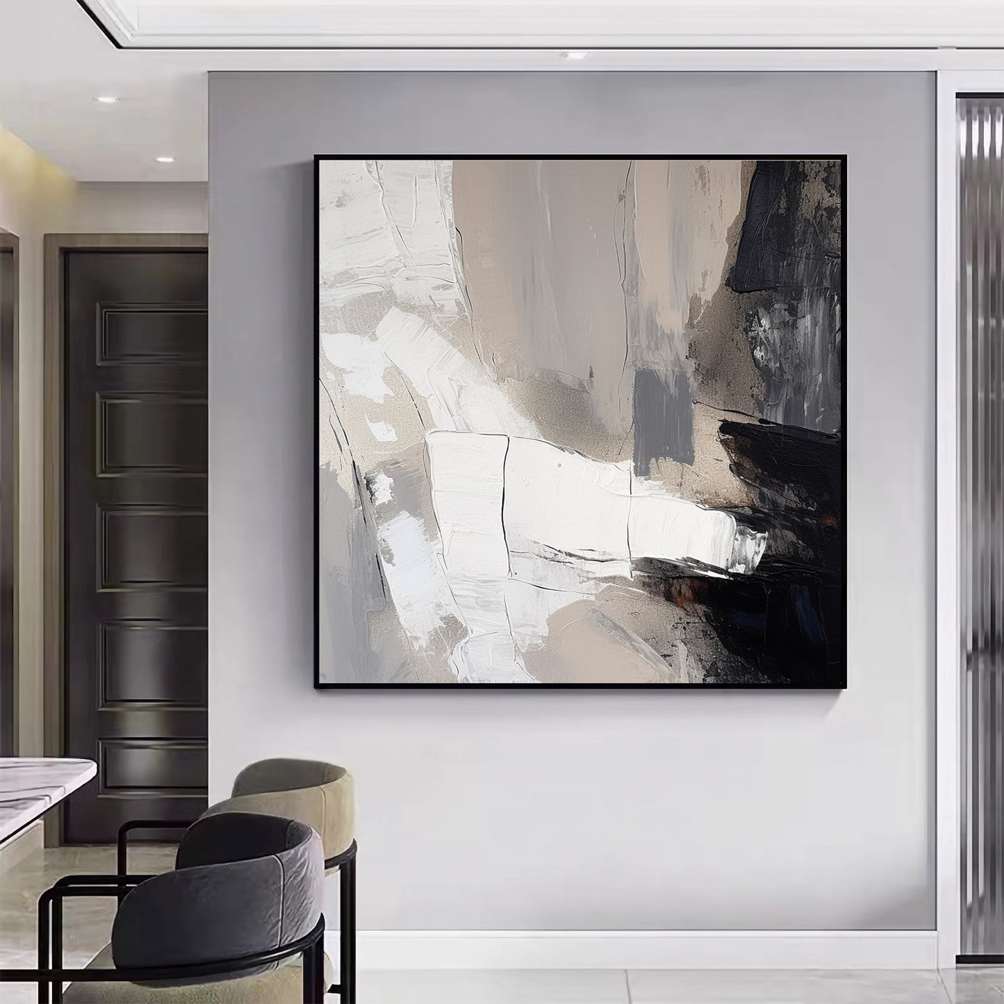 2024 New Black and white Minimalist Painting Dining Room Art