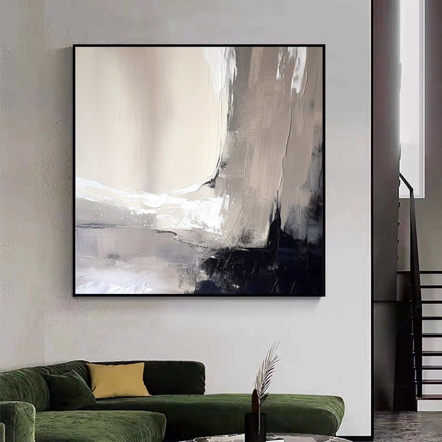 2024 New Black And White Abstract Art Textured Wall Art