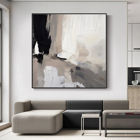 2024 New Abstract art Black and White wall art Dining Room Art