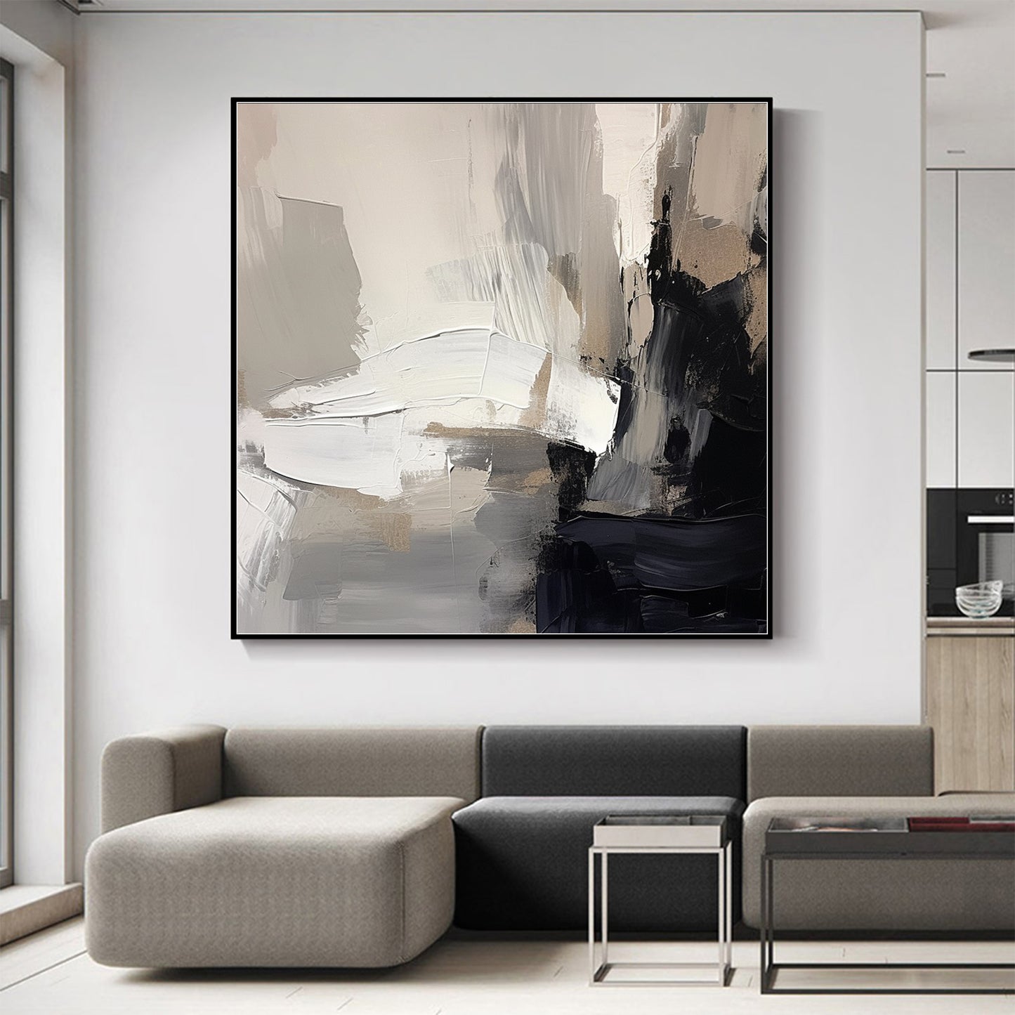 2024 New Abstract art Black and White wall art Bedroom Wall Art