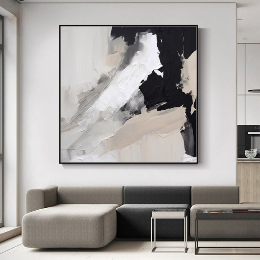 2024 New Black and white Minimalist Painting Wabi Sabi Decor