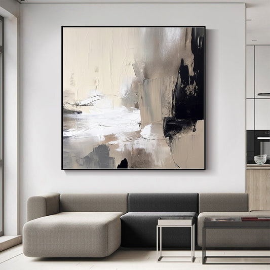 2024 New Black and white Minimalist Painting Textured Wall Art