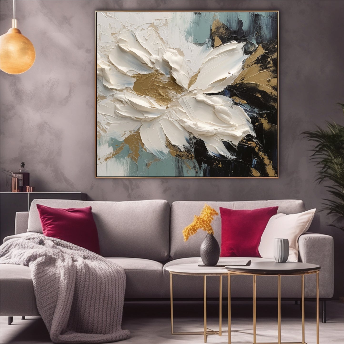 Texture Wall Decor Home Decor Gift Abstract Floral Painting F#BRT2380