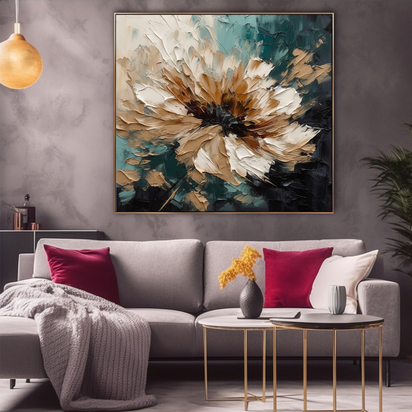Texture Wall Decor Home Decor Gift Abstract Floral Painting F#BRT2368