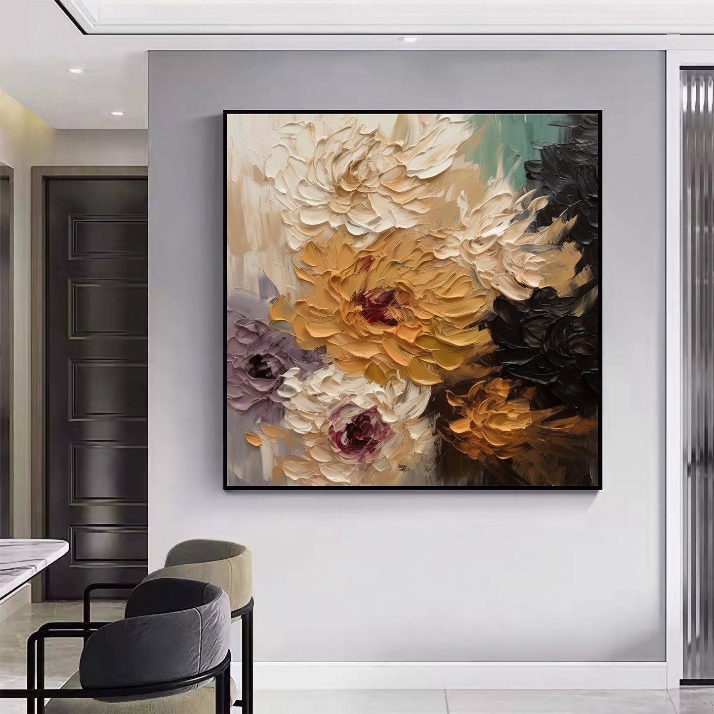 Texture Wall Decor Home Decor Gift Abstract Floral Painting F#BRT2336