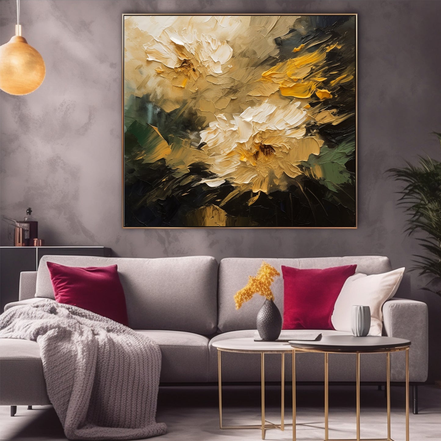 Texture Wall Decor Home Decor Gift Abstract Floral Painting  F0416BRT2334