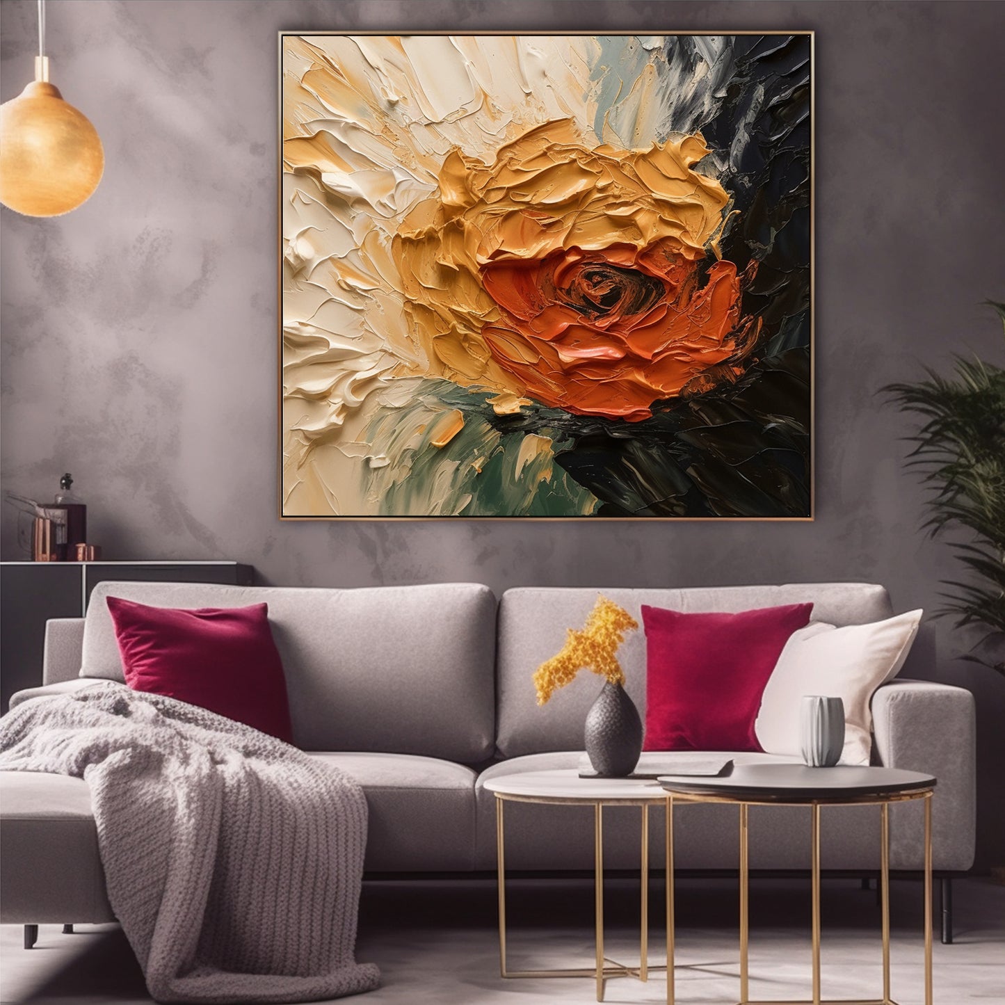 Texture Wall Decor Home Decor Gift Abstract Floral Painting  F0416BRT2330