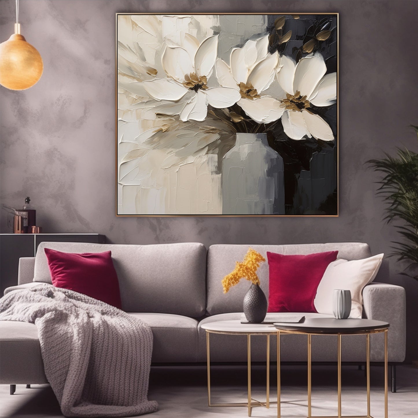 Texture Wall Decor Home Decor Gift Abstract Floral Painting F#BRT2328