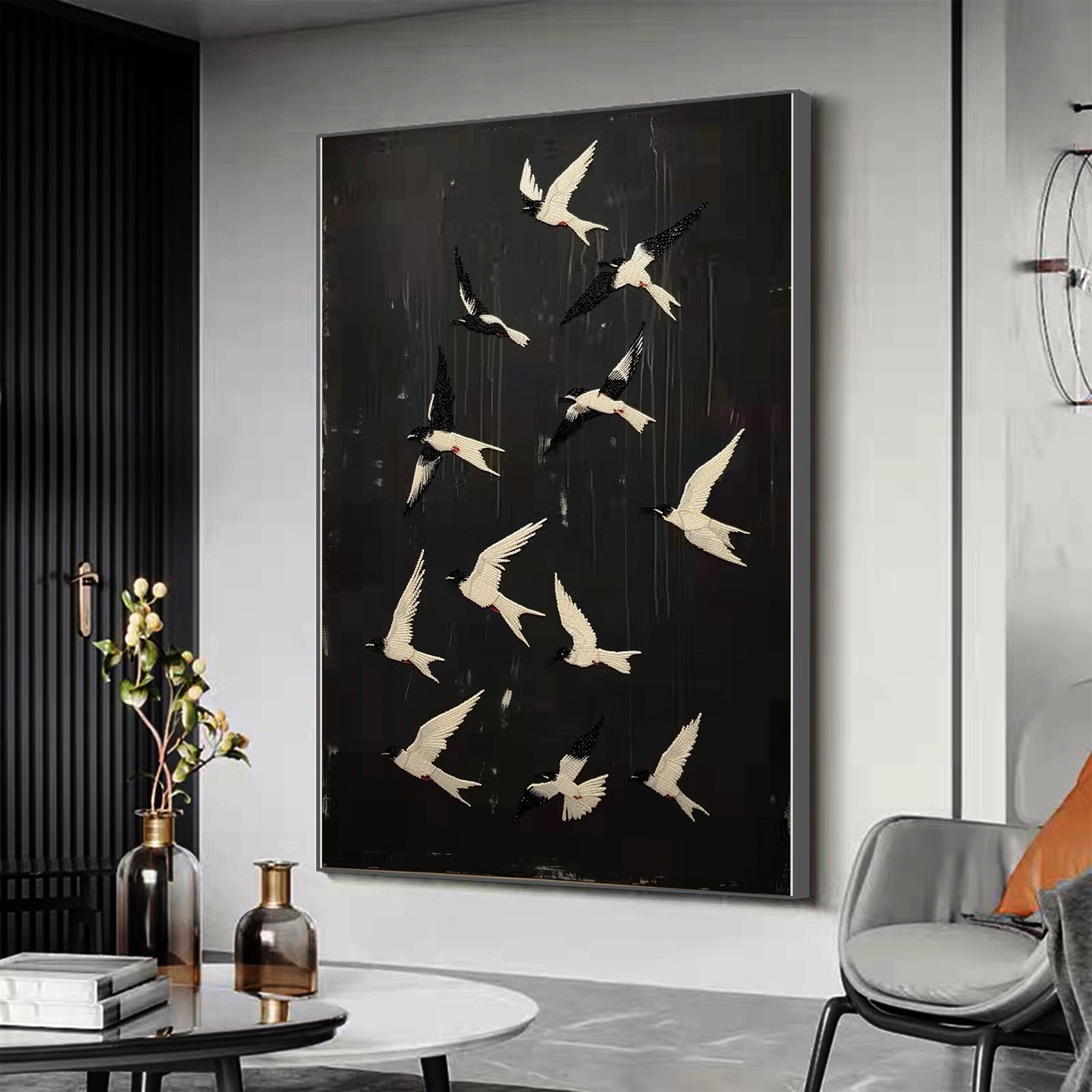 Flying Swallow Painting