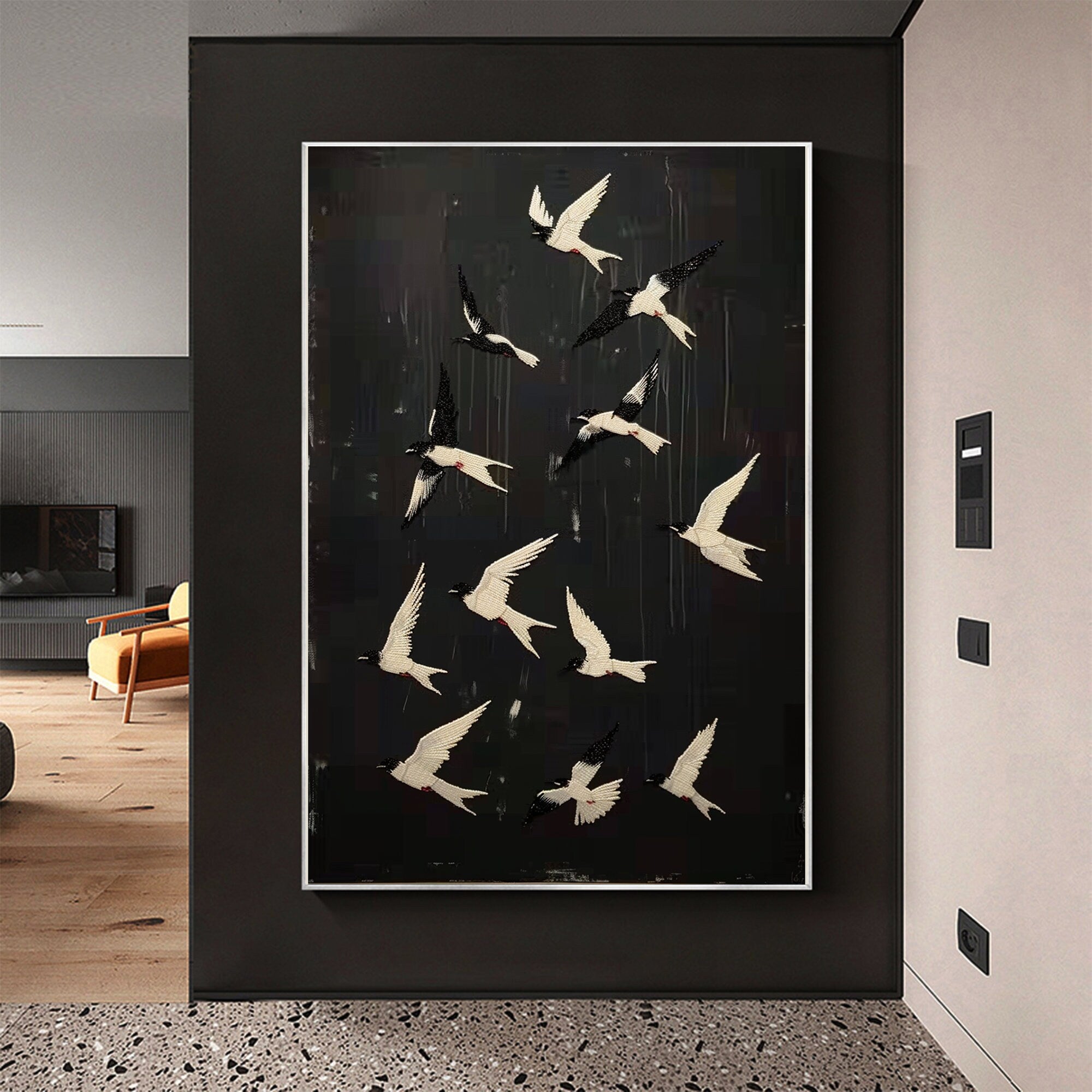 Flying Swallow Painting