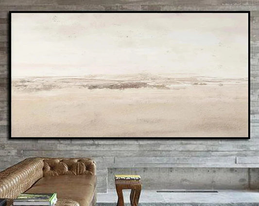 Beige Abstract Gallery Wall Art Beige Simple Neutral Nordic Painting Simple Abstract Art Modern Minimalist Abstract Art