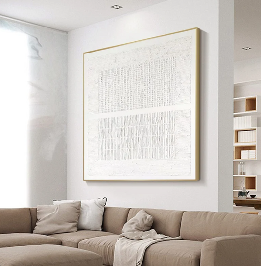 White Abstract painting white wall art white 3D Textured art white textured wall art white abstract art white abstract wall art