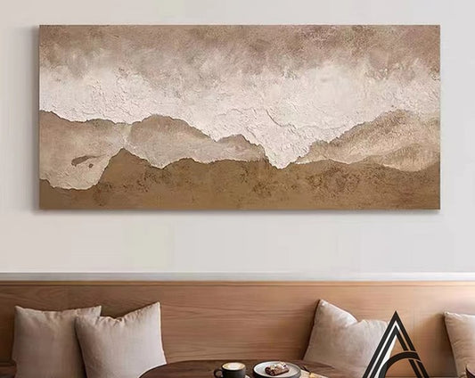 Earth Tone Wall Art Custom Canvas Wall Art Wabi Sabi Textured Wall Art Calming Painting Beach Painting